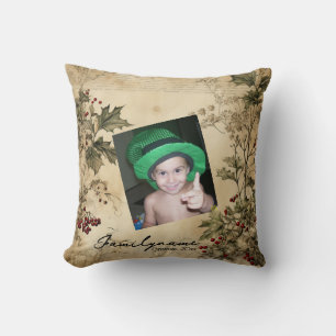 Create Your Own Red Berry Vines Cushion