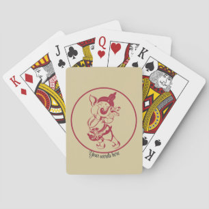 Create Your Own Red & Gold Ganesh Flute Playing Cards