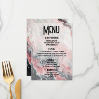 Create Your Own Red Marble Menu