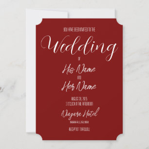 Create Your Own Red Wedding Invitation