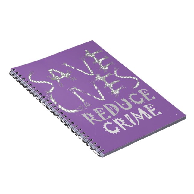 Create your own Reduce Crime Save Lives   Spiral Notebook (Right Side)