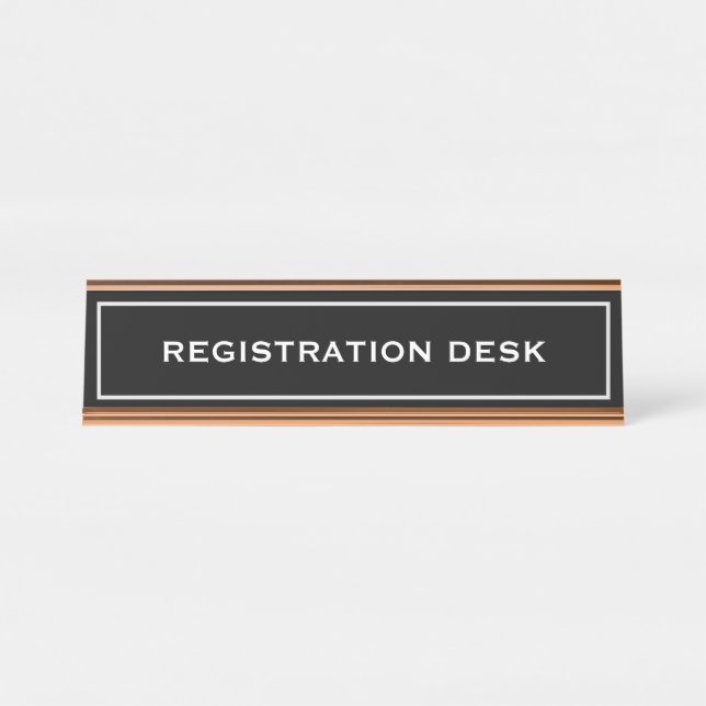 Create your own Registration Desk Name Plate (Front)
