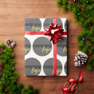 CREATE YOUR OWN REPEATING PATTERN BUSINESS LOGO WRAPPING PAPER