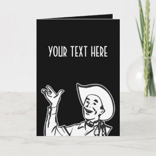 CREATE YOUR OWN RETRO COWBOY GIFTS HOLIDAY CARD