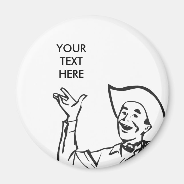 CREATE YOUR OWN RETRO COWBOY GIFTS MAGNET (Front)