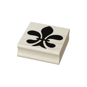 Create Your Own Retro Fleur De Lis Rubber Stamp