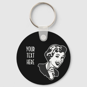 CREATE YOUR OWN RETRO MOM SCOLDING GIFTS KEY RING