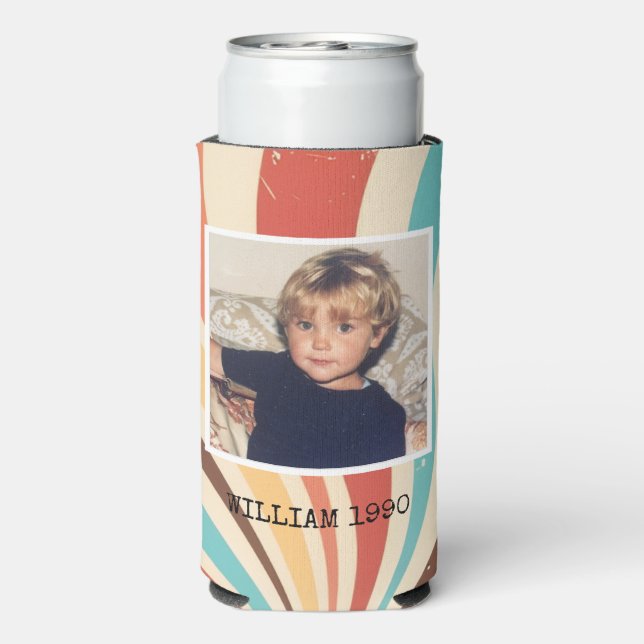 Create Your Own Retro Photo Can Cooler (Seltzer Back)