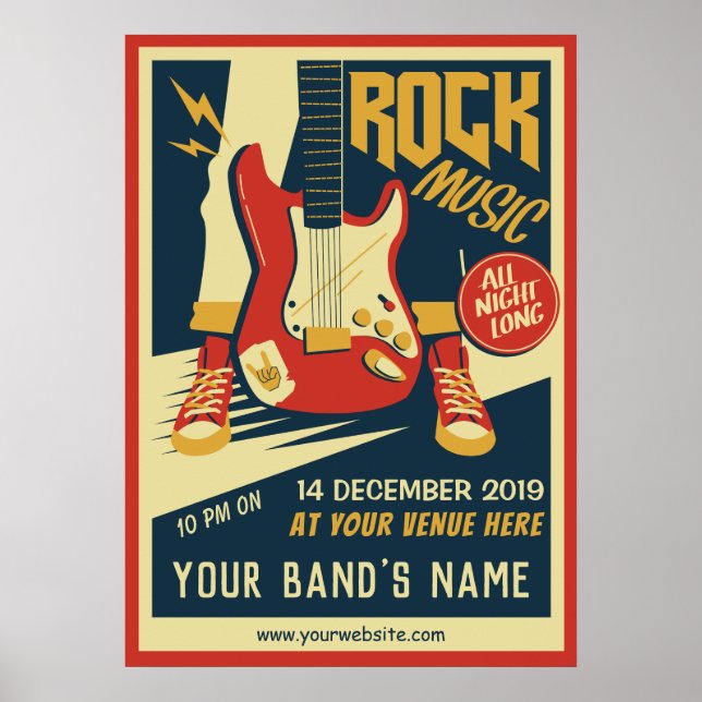 Create your own Retro Rock music poster (Front)