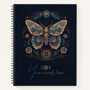 Create Your Own Retro Style Celestial Moth Totem Notebook