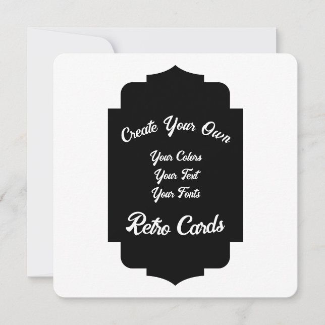 Create Your Own Retro Style Shape Holiday Card (Front)