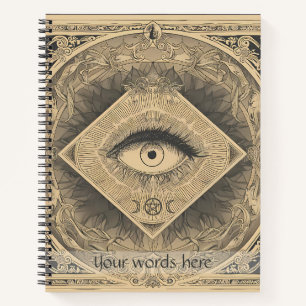 Create Your Own Retro Vintage Evil Eye Notebook