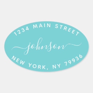 Create Your Own Return Address Oval Sticker