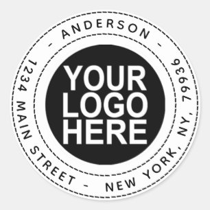 Create Your Own Return Address With Logo Classic Round Sticker