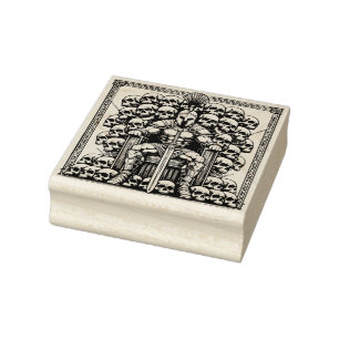 Create Your Own Roman God Mars Skulls Rubber Stamp