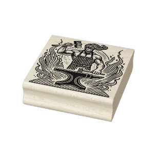 Create Your Own Roman Vulcan God Fire Rubber Stamp