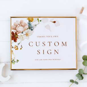 Create Your Own Romantic Floral Tabletop Sign