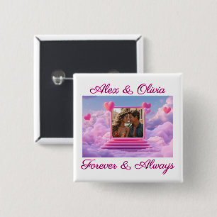 Create Your Own Romantic Heart Photo Template 15 Cm Square Badge