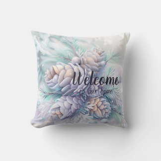 Create Your Own Romantic Purple Pinecones Cushion