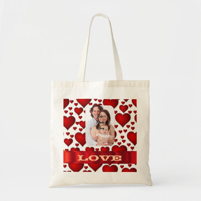 Create your own romantic valentines tote bag (Front)