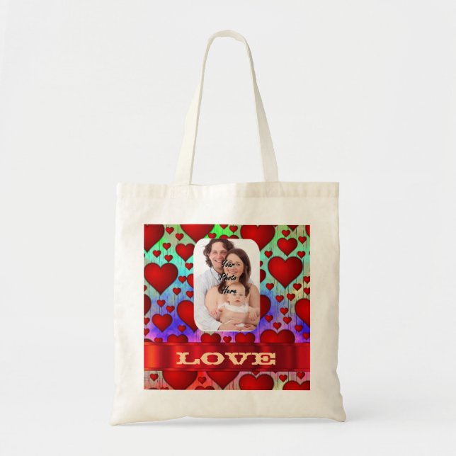 Create your own romantic valentines tote bag (Front)