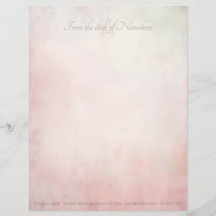 Create Your Own Rosey Green Shabby Chic Grunge Custom Letterhead