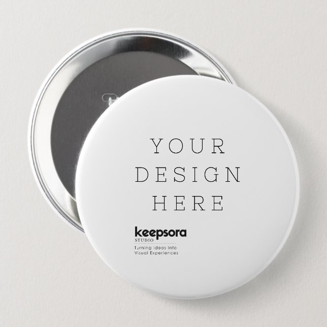 Create Your Own Round 4 inch 10 Cm Round Badge (Front & Back)