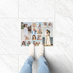 Create Your Own Round Corners 12 Photo Collage Doormat