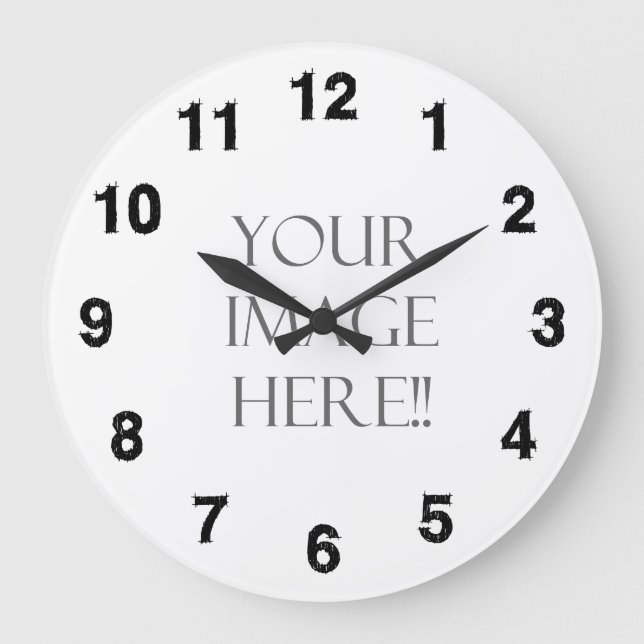 Create Your Own Round Large Clock (Front)