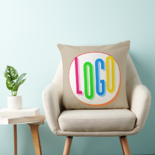 CREATE YOUR OWN ROUND LOGO TEMPLATE PROTOTYPE  CUSHION