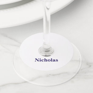 Create Your Own Round Matte Wine Glass tags