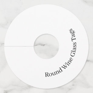 Create Your Own Round Matte Wine Glass tags