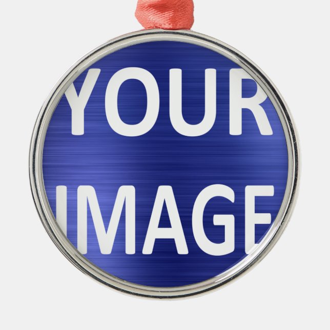 Create Your Own Round Photo Ceramic Ornament (Front)