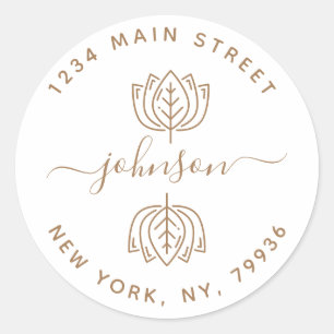 Create Your Own Round Return Address Classic Round Classic Round Sticker