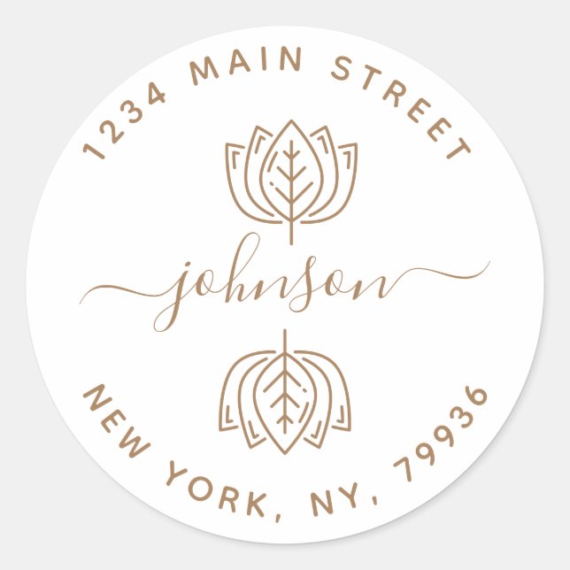 Create Your Own Round Return Address Classic Round Sticker (Front)