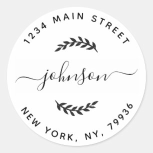 Create Your Own Round Return Address Classic Round Sticker