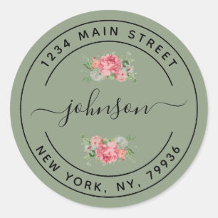 Create Your Own Round Return Address Classic Round Sticker