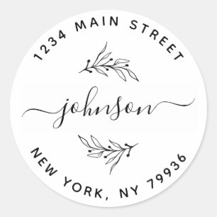 Create Your Own Round Return Address Classic Round Sticker