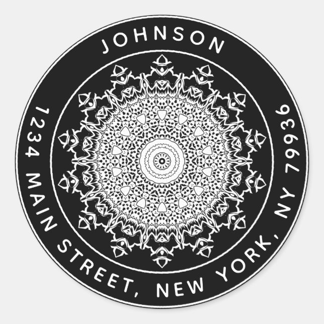 Create Your Own Round Return Address Classic Round Sticker (Front)