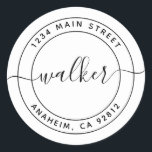 Create Your Own Round Return Address Classic Round Sticker<br><div class="desc">Create Your Own Round Return Address</div>