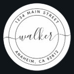 Create Your Own Round Return Address Classic Round Sticker<br><div class="desc">Create Your Own Round Return Address</div>