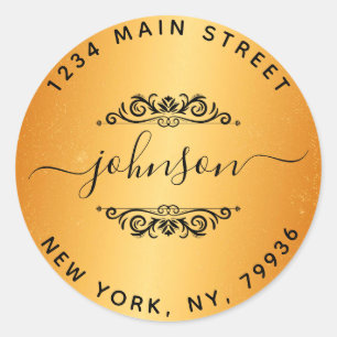 Create Your Own Round Return Address Classic Round Sticker