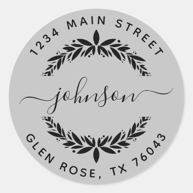 Create Your Own Round Return Address Classic Round Sticker (Front)