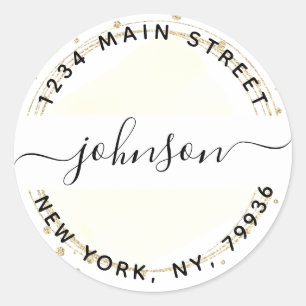 Create Your Own Round Return Address Classic Round Sticker