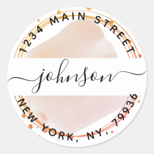 Create Your Own Round Return Address Classic Round Sticker