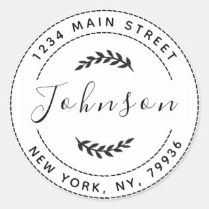 Create Your Own Round Return Address Classic Round Sticker