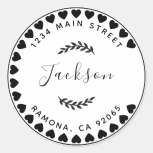 Create Your Own Round Return Address Classic Round Sticker