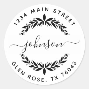 Create Your Own Round Return Address Classic Round Sticker