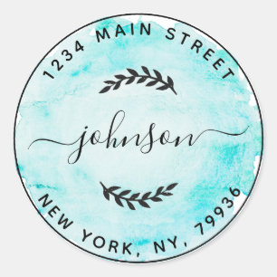 Create Your Own Round Return Address Classic Round Sticker