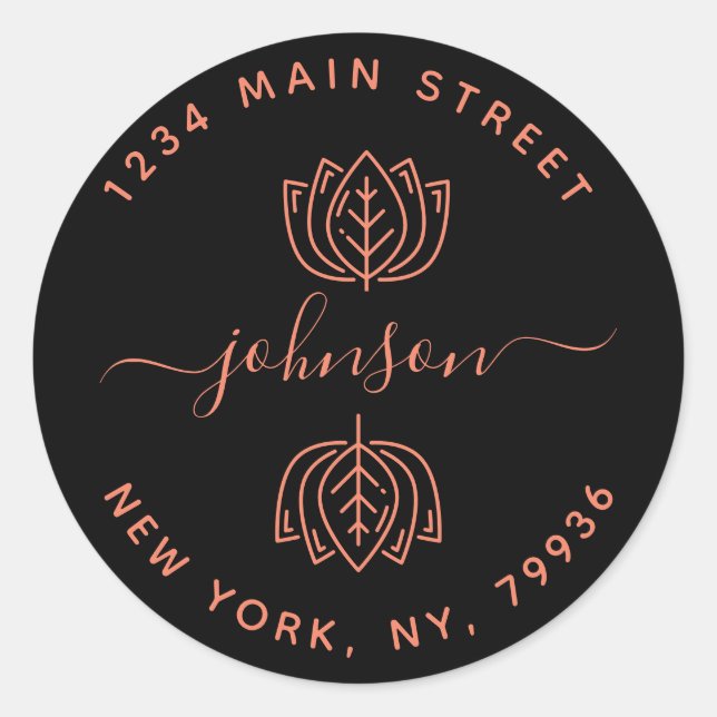 Create Your Own Round Return Address Classic Round Sticker (Front)